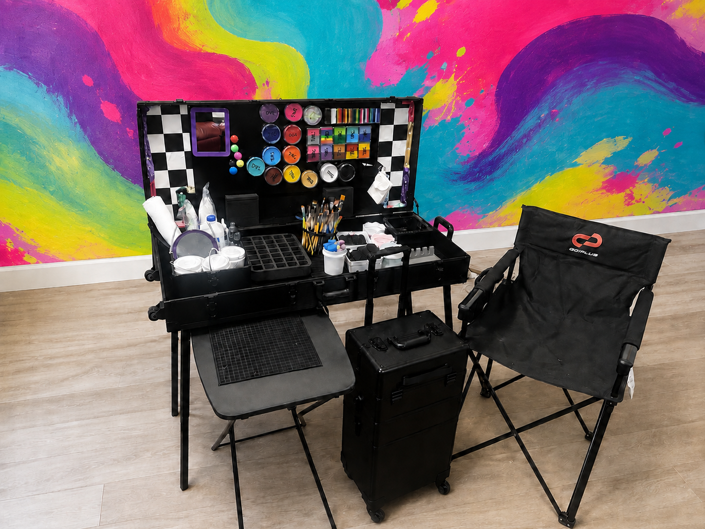The Artsy Fartsy face-painting setup