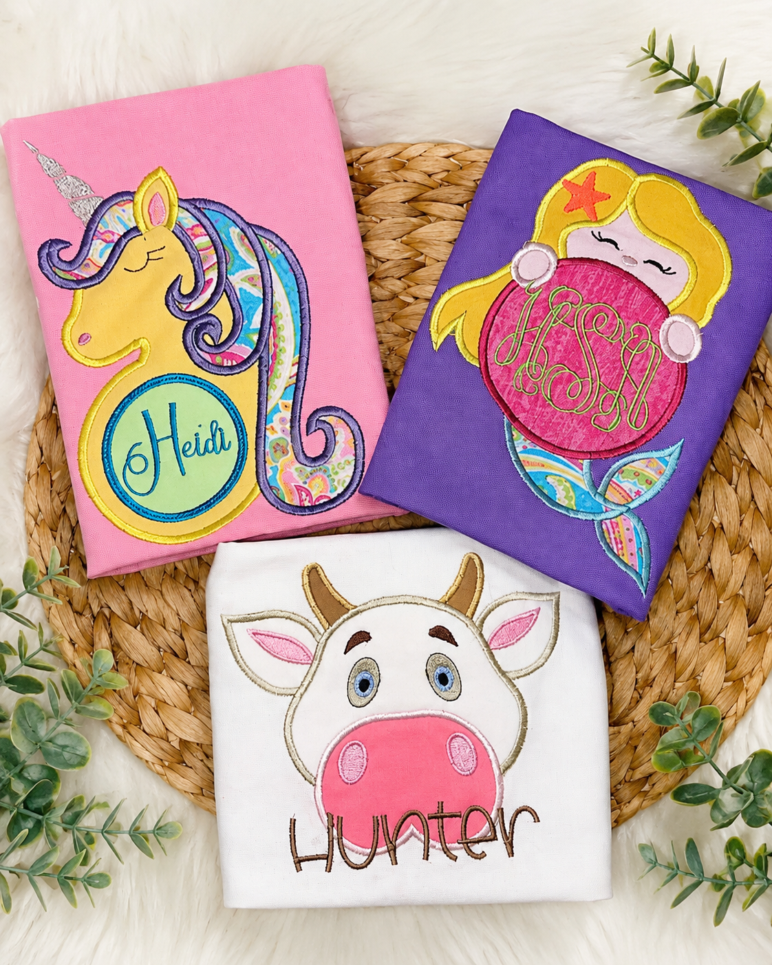 Personalized embroidered aprons