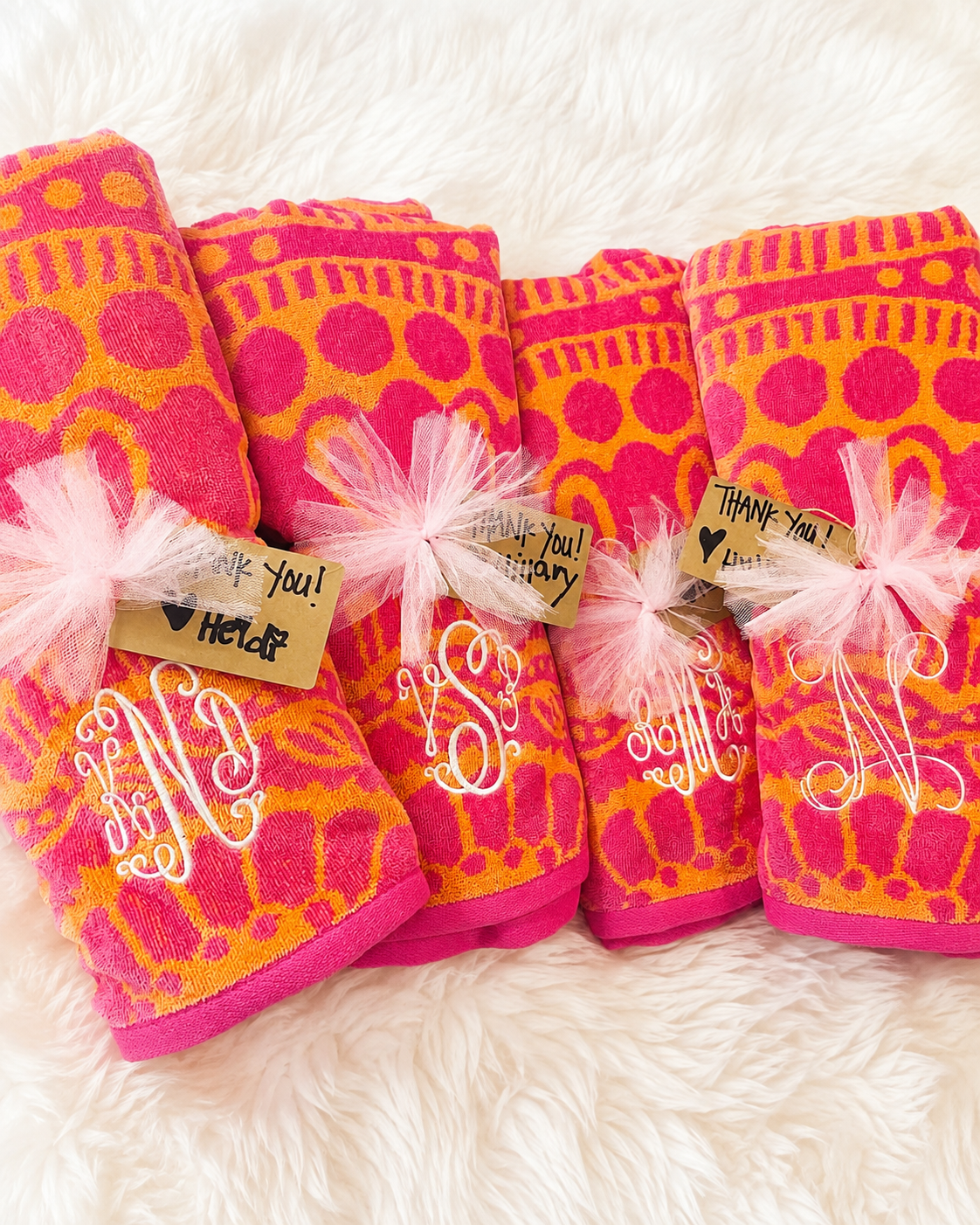 Monogrammed towels