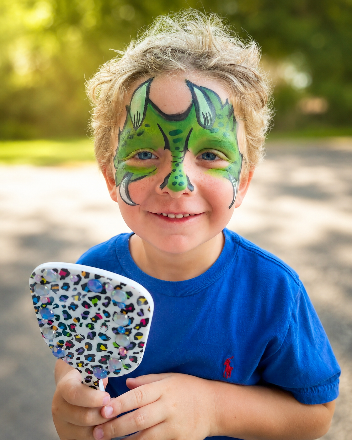 Dinosaur face painting