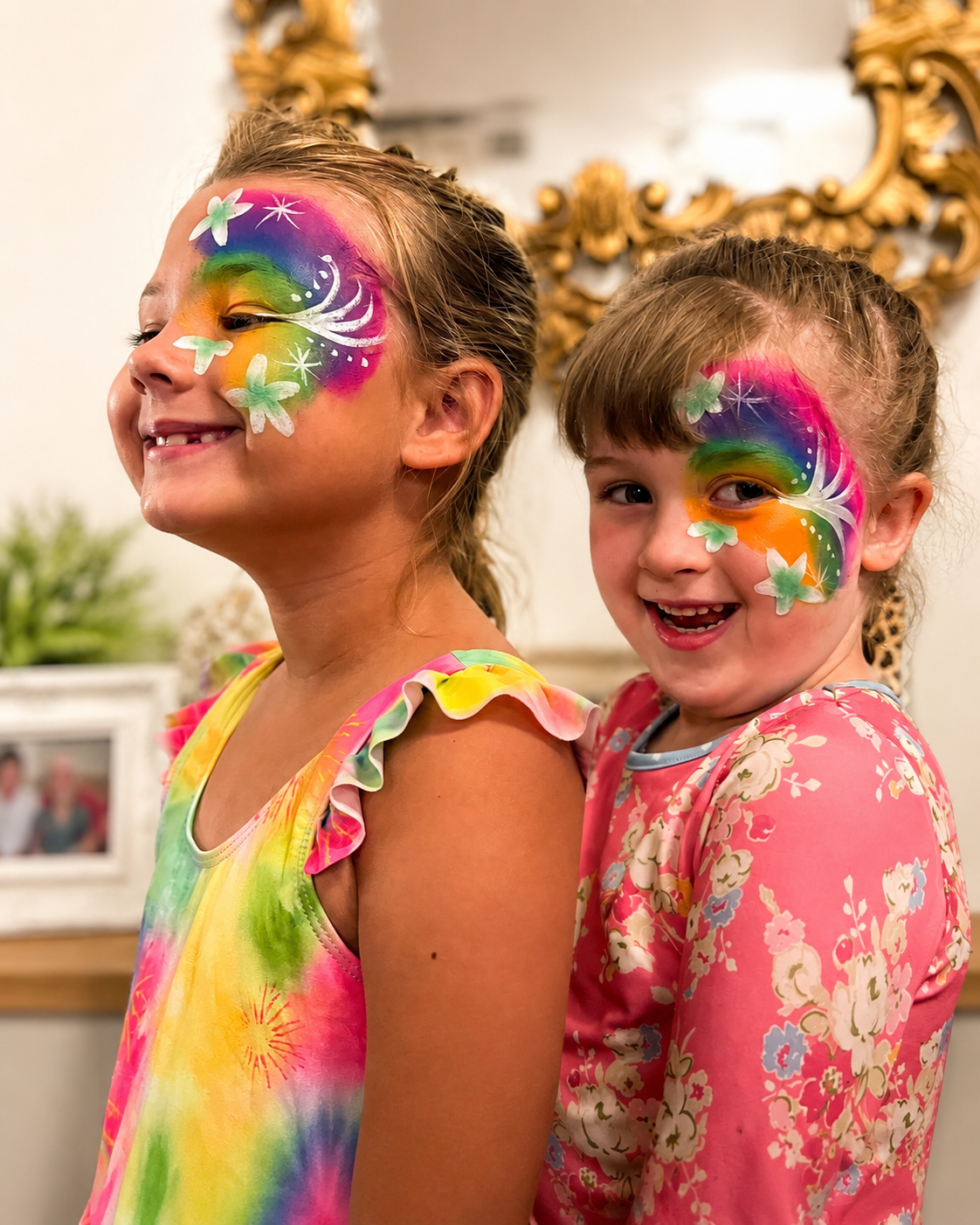 Rainbow face painting