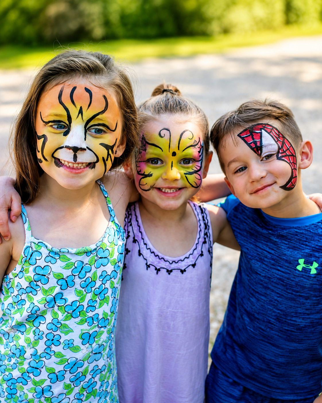Children with face painting